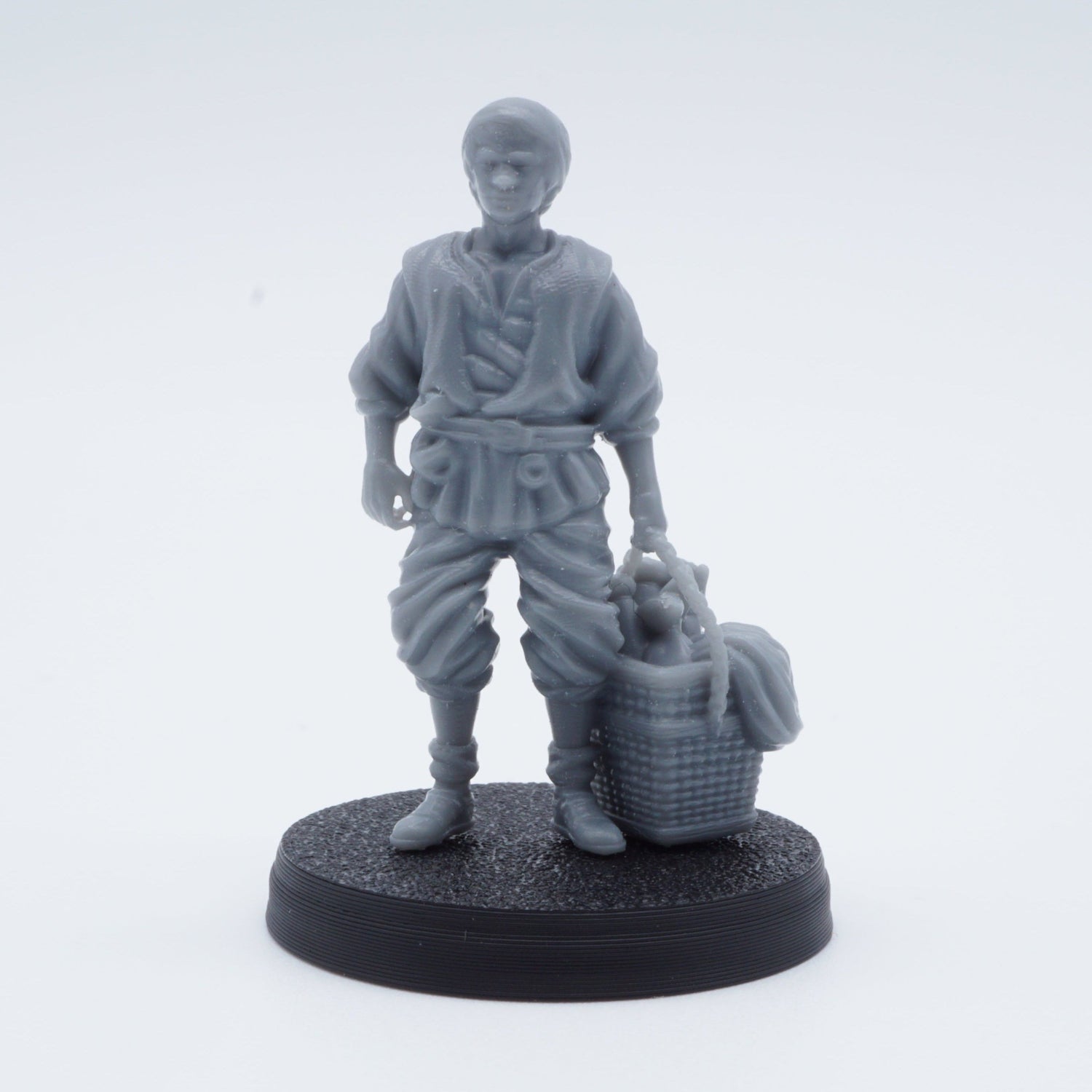 Resin-Tabletop-Figuren "Vendor" im Maßstab 28/32 mm, detailreich gestaltet für Miniatur- und Strategiespiele