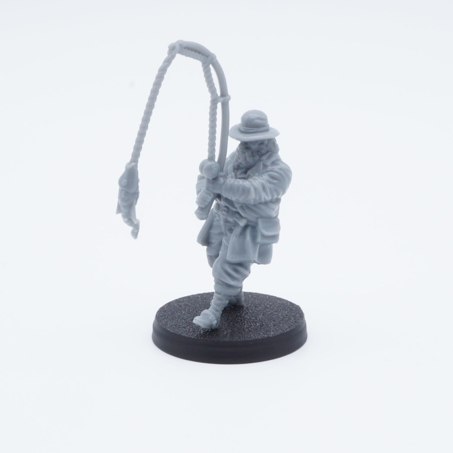 Resin-Tabletop-Figur "Fisherman" im Maßstab 28/32 mm, detailreich gestaltet für Miniatur- und Strategiespiele