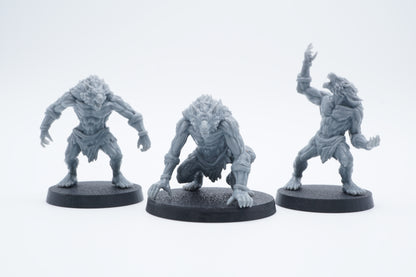 Resin-Tabletop-Figuren "Werewolf Brute" im Maßstab 28/32 mm, detailreich gestaltet für Miniatur- und Strategiespiele