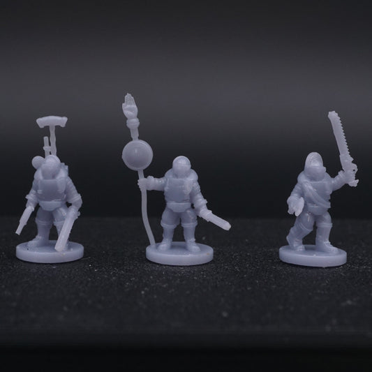 Resin-Tabletop-Miniaturen "Smol Lunar Auxilia Marshal Command" im Maßstab 6/8mm, detailreich gestaltet für Miniatur- und Strategiespiele.