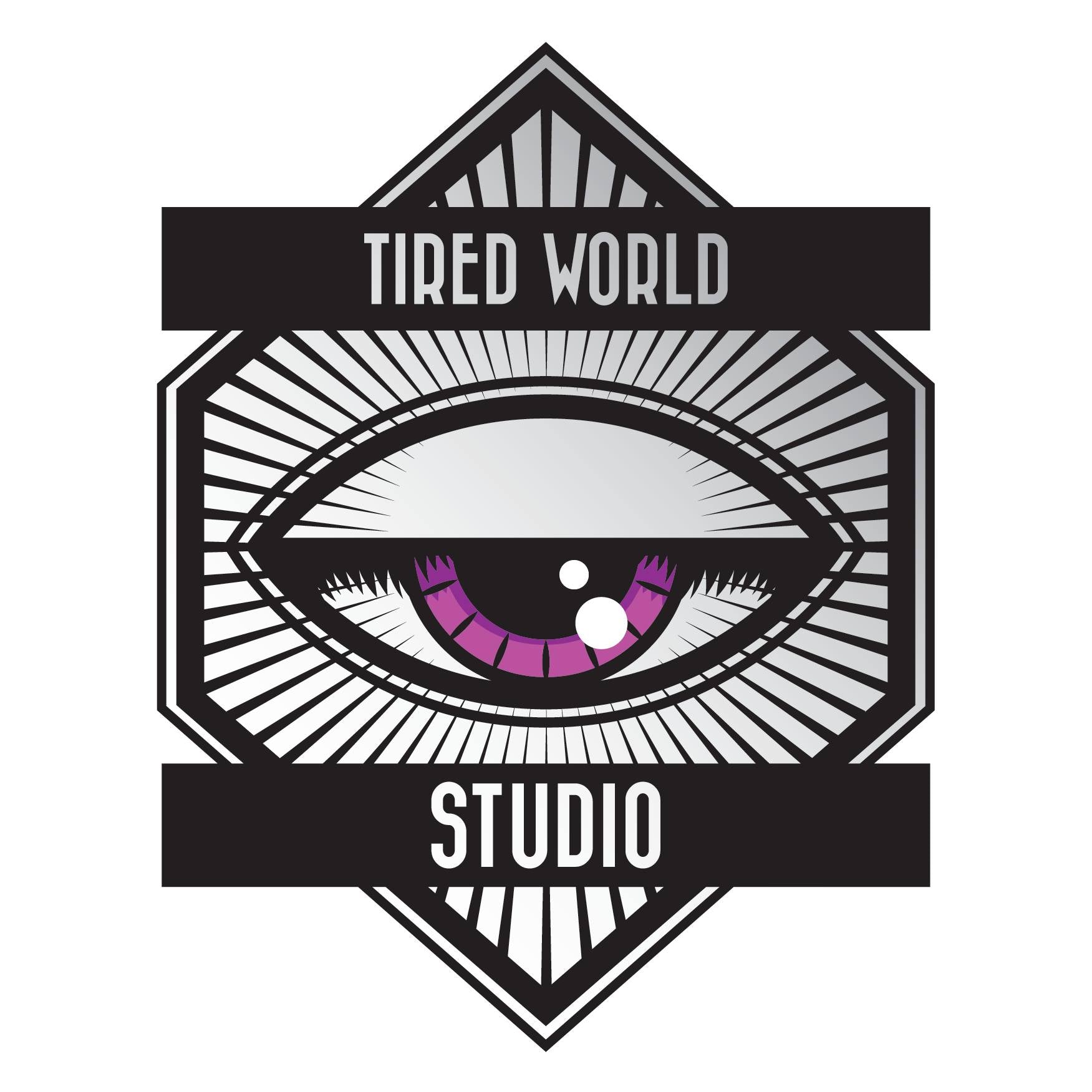 Logo des Designstudios Tired Worls Studio, stilvoll gestaltet und repräsentativ für die Marke