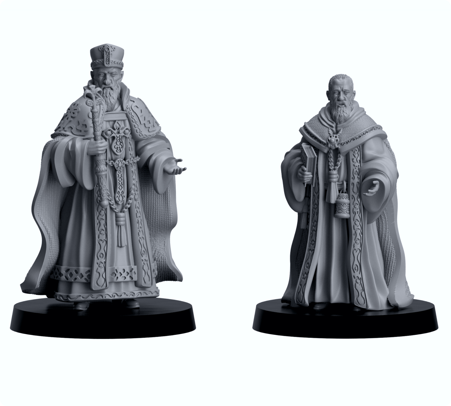 Resin-Tabletop-Figur "Bishops" im Maßstab 28/32 mm, detailreich gestaltet für Miniatur- und Strategiespiele