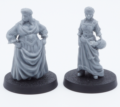 Resin-Tabletop-Figuren "Tavern Keepers" im Maßstab 28/32 mm, detailreich gestaltet für Miniatur- und Strategiespiele