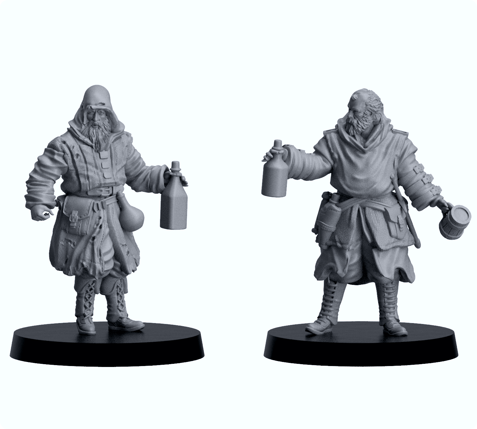 Resin-Tabletop-Figuren "Brewer" im Maßstab 28/32 mm, detailreich gestaltet für Miniatur- und Strategiespiele