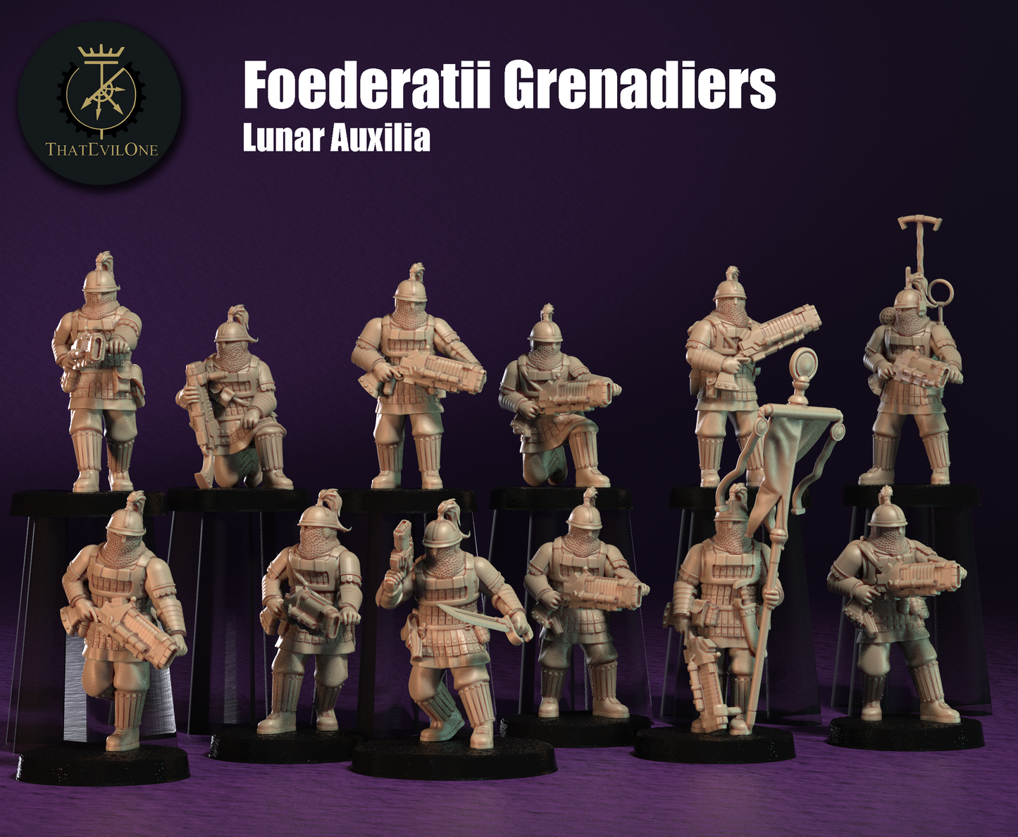 Resin-Tabletop-Figuren "Foederat" im Maßstab 28/32 mm, detailreich gestaltet für Miniatur- und Strategiespiele.i Grenadiers