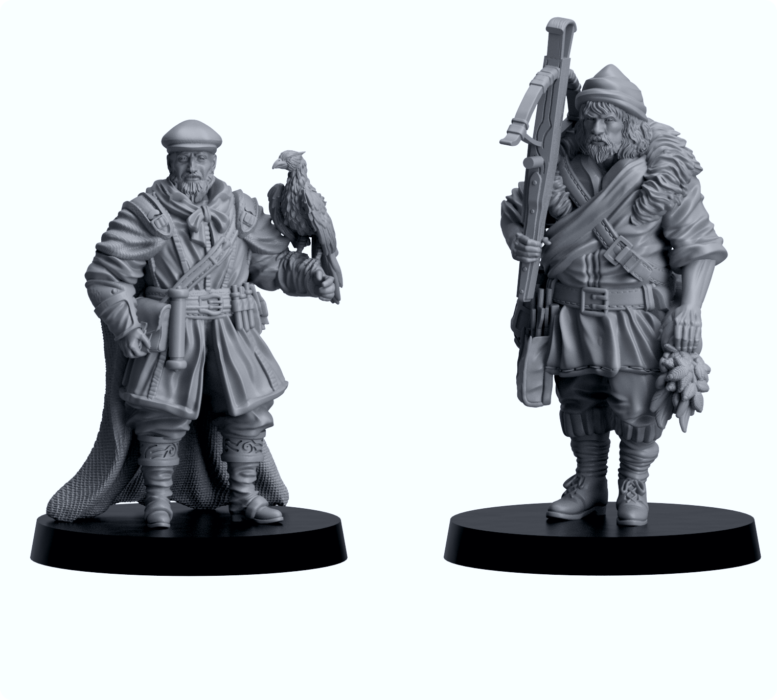 Resin-Tabletop-Figuren "Hunter" im Maßstab 28/32 mm, detailreich gestaltet für Miniatur- und Strategiespiele