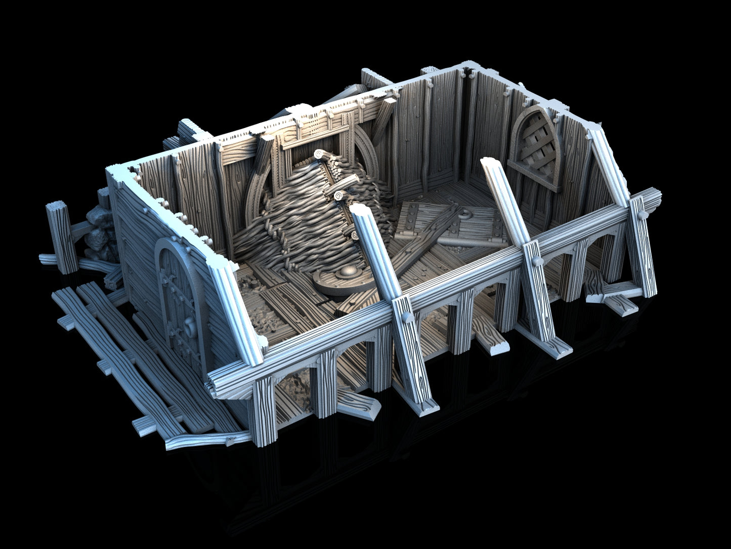 Ruined House Tabletop Gebäude 3D-Druck