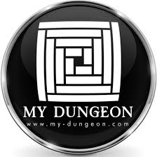 Logo des Designstudios My Dungeon, stilvoll gestaltet und repräsentativ für die Marke