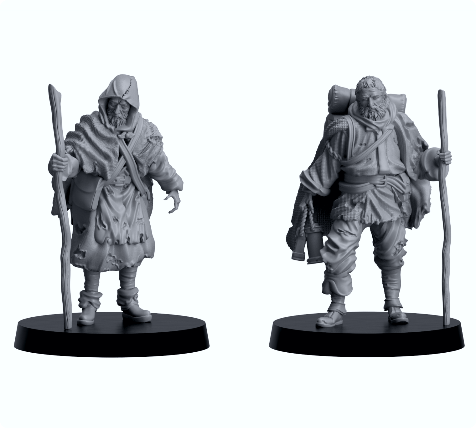 Resin-Tabletop-Figuren "Scavengers" im Maßstab 28/32 mm, detailreich gestaltet für Miniatur- und Strategiespiele